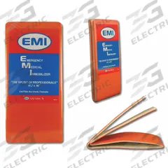 EMI Flat Splint: Arm/Leg, 9 in Overall Lg, 4 1/4 in Overall Wd, 1 Splints (MPN 415). Key specifications — Brand: EMI; Color: Orange; Material: Foam; Product Type: Flat Splint; Intended Body Location: Arm.