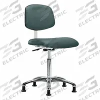 Cleanroom Task Chair: Vinyl, Armless, Ht Range 21 1/2 in to 29 in, 18 1/2 in Seat Wd, 17 in Seat Dp (MPN BR-CLR-VMBCH-CR-NF-RG-8546). Key specifications — Foot Support: No; Base Material: Aluminum; Brand: APPROVED VENDOR; Product Type: Cleanroom Task Chair; Cleanroom Class: ISO 4; ESD-Safe: Not ESD Safe.
