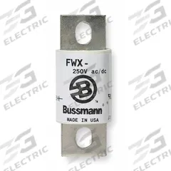 Semiconductor Fuse: FWX Series, Fast-Acting, 800 A, 250 V AC, 250 V DC DC Volt Rating (MPN FWX-800A). Key specifications — Series: FWX; Brand: BUSSMANN; Voltage Type: AC/DC.