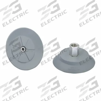 SCHMALZ Vacuum Pad Assembly: G1/4 in, 87.1 mm Pad Dia, NBR, 55 A, Gray - Flat Type Electronics Industry Vacuum Pad Assemblies