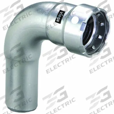 VIEGA MEGAPRESS Crimp Elbow Fitting: 3/4 in Pipe x 3/4 in Pipe Size, Press-fit x FTG - Stainless Steel Press Fittings