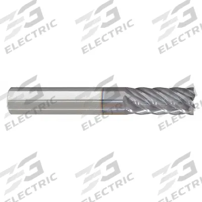 APPROVED VENDOR Corner Radius End Mill: Carbide, nACRo Coated, 6 Flute, 3/8" Mill Dia - Fast-Cutting Carbide Corner-Radius End Mills for Steel & Cast Iron