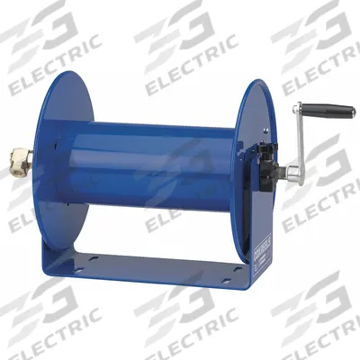 COXREELS Hand Crank Hose Reel: 150 ft (3/8 in I.D.), 12 in L x 14 in W x 13 in H - Lightweight Hand-Crank Hose Reels with U-Base