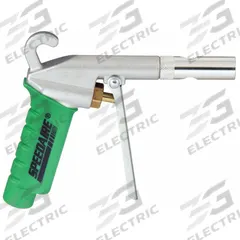 SPEEDAIRE Air Gun: Pistol-Grip Grip, Aluminum, 1/4 in Female NPT, 1 Nozzle(s), Straight, Focused (MPN 2TEH2). Key specifications — attr1328526: Aluminum; attr1328500: High Flow Safety Nozzle; attr1328508: SPEEDAIRE; attr1328515: No; attr1328533: Yes.