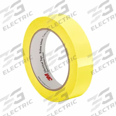 3M Electrical Tape: 1/2 in Wd, 72 yd Lg, 2.5 mil Thick, Polyester Film - Abrasion-Resistant Electrical Tape