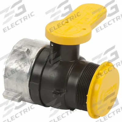 BANJO Manual Two-Way Ball Valve: 2 in, Polypropylene, Straight, Female Buttress x MNPT - Polypropylene Ball Valves