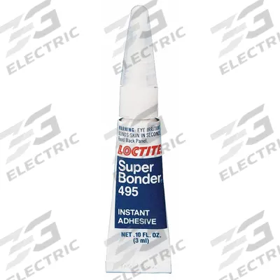 LOCTITE Instant Adhesive: 495, Plastics, 0.1 fl oz, Tube, Clear, Thin Liquid - Instant Adhesives for Plastics