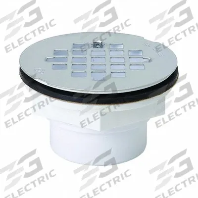 APPROVED VENDOR Shower Drain: Plastic, 2 in Overall Dia, 2 1/2 in Overall Ht - Pan & Tile-In Shower Drains