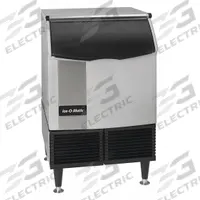 ICE-O-MATIC Ice Machine: Half Dice, 238 lb Ice per Day, Air Cooled, 39 in Ht, 24 1/2 in Wd, Gray (MPN ICEU220HA). Key specifications — attr1277432: 115V; attr1280375: No; attr1277431: Cord Set.