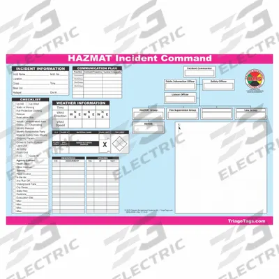 DISASTER MANAGEMENT SYSTEMS Hazmat ICS Worksheet: Pad of 25 Sheets, Synthetic Paper - Incident Command Worksheets