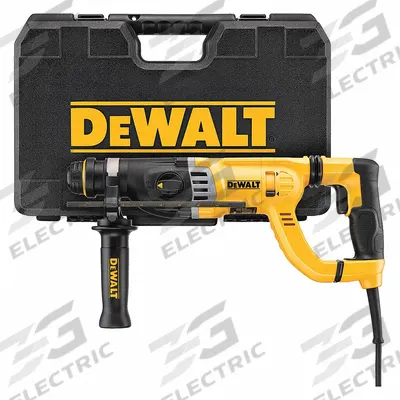 DEWALT Rotary Hammer Kit: SDS-Plus, D-Handle, 1 1/8 in Capacity, 2.2 ft-lb, 8.5 A - SDS-Plus D-Handle Corded Rotary Hammers