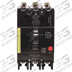 GE Molded Case Circuit Breaker: 30 A Amps, 18kA at 277/480V AC, Fixed, Lug, ABC (MPN TEYF330). Key specifications — Series: TEY; Max. AIR Rating: 18kA at 277/480V AC; Instantaneous Trip: Fixed; Terminal Connection: Lug; Phase Connection: ABC.