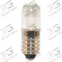 APPROVED VENDOR Compact LED Bulb: LED, Miniature Screw (E10), (T) Tubular, T3-1/4, 14,481,821, Amber (MPN L1024MS-A). Key specifications — Light Color: Amber; Bulb Shape: T3-1/4; Trade Number: 14,481,821; Brand: APPROVED VENDOR; Voltage: 24V AC/DC.