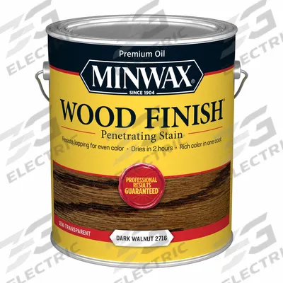 MINWAX Wood Stain: Wood Stain, Interior, Oil, 1 gal Container Size, Wood, Dark Walnut - Wood Stains