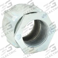 RACO Threaded Coupling - Three-Piece: Iron, 1/2 in Trade Size, 1 3/32 in Overall Lg, IMC/RMC (MPN 1502). Key specifications — Compatible Conduit Type: IMC; Brand: RACO.