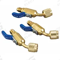 YELLOW JACKET Ball Valve: 9 in Lg, 45° Angle, Input 1/4 in Male, Output 1/4 in Female (MPN 93842). Key specifications — Product Type: Ball Valve; Brand: YELLOW JACKET; Manufacturer Part Number: 93842; Material: Brass.