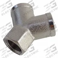 LEGRIS Metal Pipe Wye: Wye, 3/8 in x 3/8 in x 3/8 in, Nickel-Plated Brass, 870 psi, 1 5/64 in Lg (MPN 0910 00 17). Key specifications — Brand: LEGRIS; Maximum Operating Pressure: 870 psi.