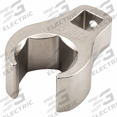 TEKTON Crowfoot Wrench: Steel, Satin Nickel, 3/8 in Drive Size, 21 mm Head Size - Metric Flare Nut Crowfoot Wrenches