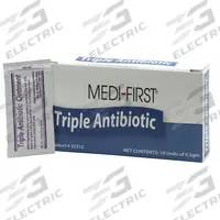 APPROVED VENDOR Topical Antibiotic Ointment: Ointment, 0.17 oz Size, 10 PK (MPN 22312). Key specifications — Format: Ointment; Product Type: Topical Antibiotic; Unit Package Type: Packet; Active Ingredient: Bacitracin Zinc; Manufacturer Part Number: 22312; Unitized: Unitized; Concentration: Polymyxin B Sulfate: 5000 units; Brand: APPROVED VENDOR.