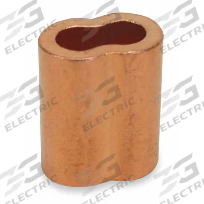 Dayton Wire Rope Oval Sleeve: Oval Sleeve, Swage, 3/16 in Compatible Rope Dia - Oval Sleeves