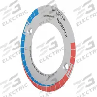 SYMMONS Faucet Temperature Indicator Decal: Chrome Finish, Lever Faucet Handle, 1 Handles (MPN T-64). Key specifications — attr1163972: Temptrol II Bathtub and Shower Faucets; attr1163979: SYMMONS; attr1163973: Faucet Temperature Indicator Decal; attr1163997: Metal; attr1226561: Chrome.