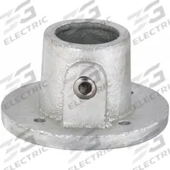 Structural Pipe Fitting: Round Base Flange, Round, 1 in For Pipe Size, Cast Iron, Gray, Flange Base (MPN 4NXR6). Key specifications — Manufacturer Part Number: 4NXR6; Brand: APPROVED VENDOR; Finish: Zinc-Plated; Material: Cast Iron; Product Type: Round Base Flange.