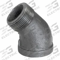Metal Pipe Elbow: 1/4 in x 1/4 in, Threaded x Threaded, Class 150, 150 psi, 45° Elbow (MPN ZUSA-PF-23209). Key specifications — Brand: USA INDUSTRIALS; Maximum Operating Pressure: 150 psi; Thread Sealant Type: PTFE.