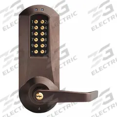 KABA E-PLEX Electronic Keyless Lock: Keypad, ADA Compliant (MPN E5066XSWL-744-41). Key specifications — Product Type: Electronic Keyless Lock; Manufacturer Part Number: E5066XSWL-744-41; Access Method: Keypad; Key Override Options: Schlage C Keyway.