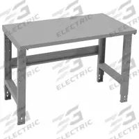 TENNSCO Workbench: Adj Ht, Steel, 48 in x 30 in, 4,000 lb Overall Load Capacity, Gray (MPN WBA-1-3048S). Key specifications — Brand: TENNSCO.