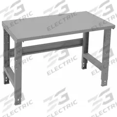 TENNSCO Workbench: Adj Ht, Steel, 48 in x 30 in, 4,000 lb Overall Load Capacity, Gray (MPN WBA-1-3048S). Key specifications — Brand: TENNSCO.