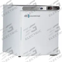 AMERICAN BIOTECH SUPPLY Lab Refrigerator: 1 cu ft, Tabletop, 1°C to 10°C, 19 1/4 in Overall Dp, Temp (MPN ABT-HC-UCFS-0104). Key specifications — Door Opening Style: Right; Color: White; Alarm Type: Temperature; Manufacturer Part Number: ABT-HC-UCFS-0104; Brand: AMERICAN BIOTECH SUPPLY; Product Type: Lab Refrigerator; Door Type: Swing Solid; Refrigerant Type: R-600a.