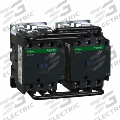 SCHNEIDER Magnetic Contactor: Reversing, 3 Poles, 3NO Contacts, 50 A - Reversing IEC Contactors