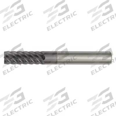 WIDIA HANITA Corner Radius End Mill: Carbide, AlTiN Coated, 6 Flute, 10 mm Mill Dia - Carbide Corner-Radius End Mills for Hardened Materials