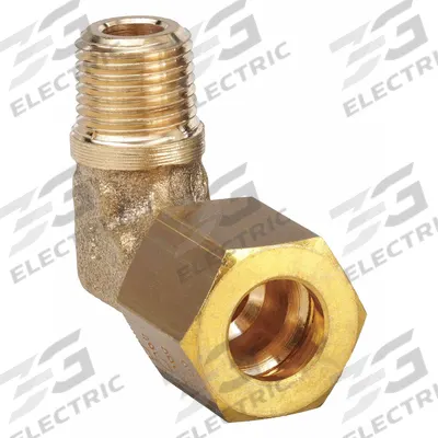 LEGRIS Compression Fitting Elbow: 8 mm OD x 1/8 in Pipe Fitting Size, Compression x MBSPT - Standard Sleeve Brass Compression Fittings