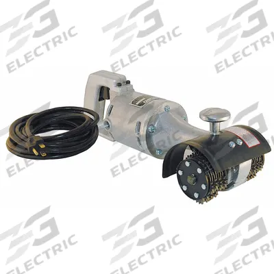 AURAND Electric Handheld Scarifier: Palm-Grip, 5 in Cleaning Area, 115V AC - Palm-Grip Handheld Corded Scarifiers