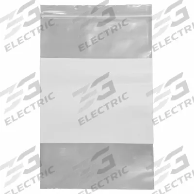 APPROVED VENDOR Reclosable Bag: 4 mil Thick, 6 in Wd, 9 in Lg, Hang Hole Not Included - White Block Reclosable Poly Bags