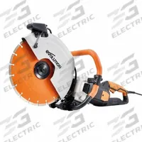 EVOLUTION Concrete Cut-Off Saw: 14 in Blade Dia., Wet/Dry, 3,500 RPM Max. Blade Speed, 120V AC (MPN R14DCT). Key specifications — attr313551: 120V AC; attr313548: Wet/Dry; attr325104: EVOLUTION.
