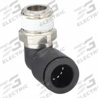 LEGRIS Push-Fit Elbow Fitting: 12 mm OD x 3/8 in Pipe Size, Push-to-Connect x MNPT, Black, 10 PK (MPN 3109 12 18). Key specifications — Brand: LEGRIS.