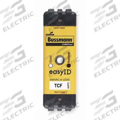 BUSSMANN Fuse: Class CF, TCF Series, Time-Delay, 100 A, 600 V AC, 300 V DC - Time-Delay Cube Fuses