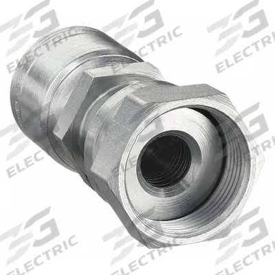 AEROQUIP Hydraulic Crimp Fitting: Steel x Steel, Straight, -6 For Hose Dash Size - Aeroquip Crimp Hydraulic Hose Fittings with ORS Connection