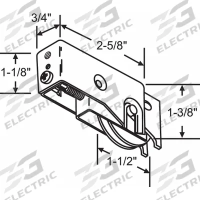 APPROVED VENDOR Roller: 1 1/8 in Lg, 3/4 in Wd - Hanging Door Rollers