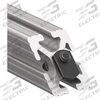 45° Support: 45° Support, 15 Series, 6 in x 1 1/2 in x 1 1/2 in, For 21/64 in Slot Wd, 2 Holes, Gray (MPN 2525). Key specifications — Material: Aluminum; Mounting Type: Slide-In; Brand: 80/20; Finish: Anodized.