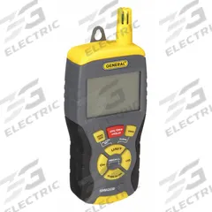 GENERAL Moisture Meter: Digital, LCD with Backlight, Pin/Pinless, ±3% Moisture Content Accuracy (MPN RHMG650). Key specifications — attr999354: Digital; attr1009284: Flat Pinless; attr1009272: Auto Power Off; attr999347: Wood; attr999350: LCD with Backlight; attr999383: ±3%; attr999345: GENERAL.
