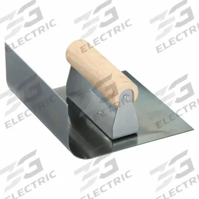 TOUGH GUY Cove Trowel: Blue Steel, 6 in Blade Lg, 3 in Blade Wd, Wood - Step Tools