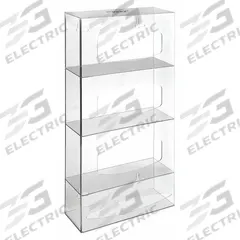 BOWMAN DISPENSERS Glove Dispenser: PETG, 10 1/8 in Overall Wd, 20 1/2 in Overall Ht, 4 in Overall Dp (MPN PS004-0111). Key specifications — Dispenser Layout: (3) Boxes and (1) Roll of Bags; Fill Direction: Right Load; Material: PETG; Brand: BOWMAN DISPENSERS; Color: Clear.