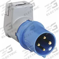 HUBBELL Pin and Sleeve Plug: Blue, 250V AC, Three Phase, 60 A, 3 Pole, 4 Wire, IEC Grounding (MPN A460P9). Key specifications — Brand: HUBBELL.