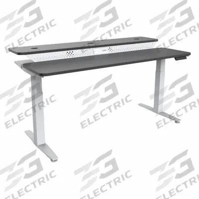 VERSADESK Electric Sit-Stand Desk: Black, Wood, 60 in Overall Wd, 30 in Overall Dp - Electric Adjustable-Height Desks
