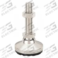 LEVEL-IT Male-End Leveling Mount: Swiveling Stud, 1/2"-13 Thread Size, 1.88 in, 3,750 lb Capacity (MPN NSW-2N). Key specifications — Finish: Nickel-Plated; Base Shape: Round; Load Capacity: 3,750 lb; Thrust Pad Material: Elastomer; Includes: Jam Nut; Hex Size: 3/4 in.