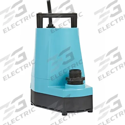 LITTLE GIANT Plug-In Utility Pump: 1/6 hp, 1/16 in Max. Dia. Solids, Continuous Duty - Light-Duty Submersible Electric-Operated Utility Pumps