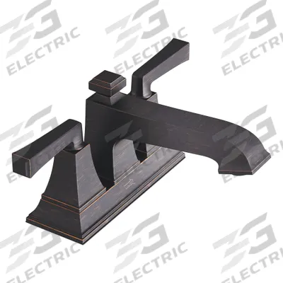 AMERICAN STANDARD Low Arc Bathroom Faucet: Town Square S, Brass, Legacy Bronze Finish - Centerset Handle Bathroom Faucets